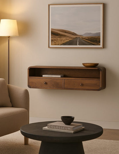 Floating Chestnut Open Console