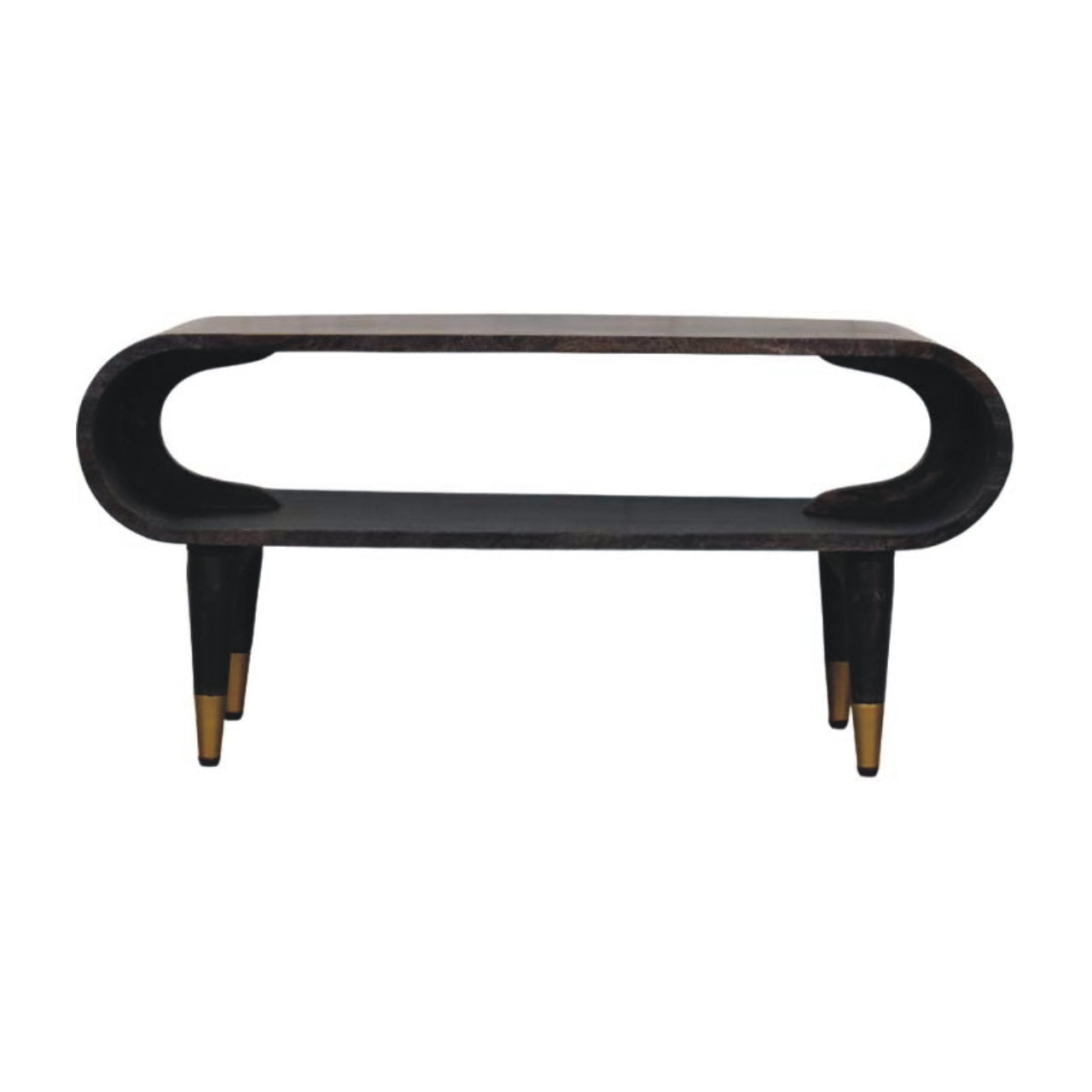 Curved Edge Media with Brass Accents