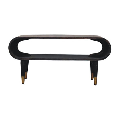 Curved Edge Media with Brass Accents