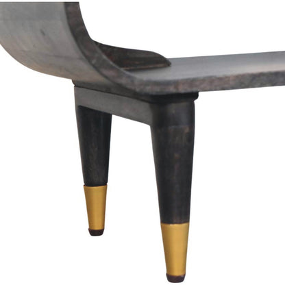Curved Edge Media with Brass Accents