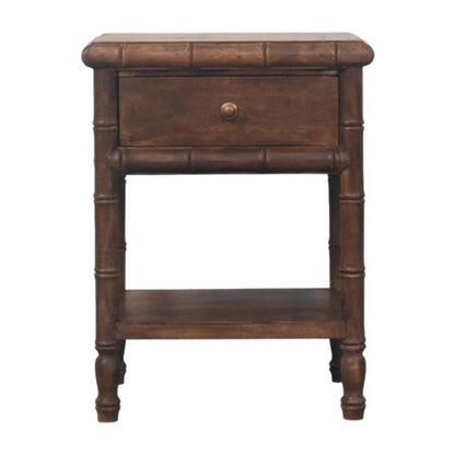 Bamboo-Carved Bedside Table