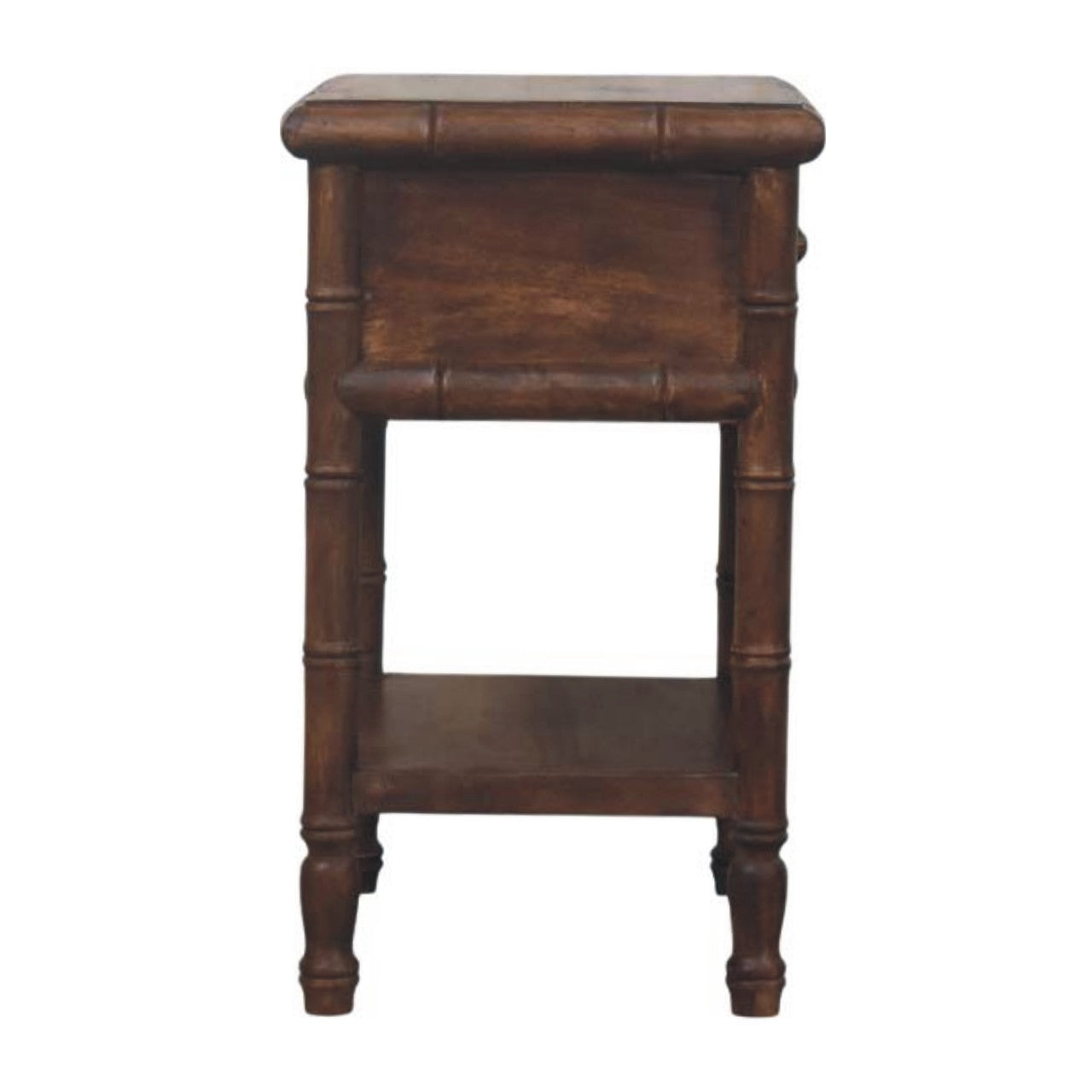 Bamboo-Carved Bedside Table