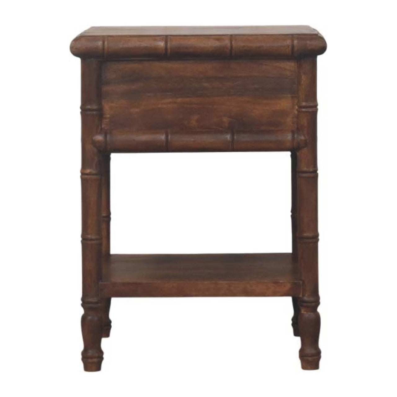 Bamboo-Carved Bedside Table